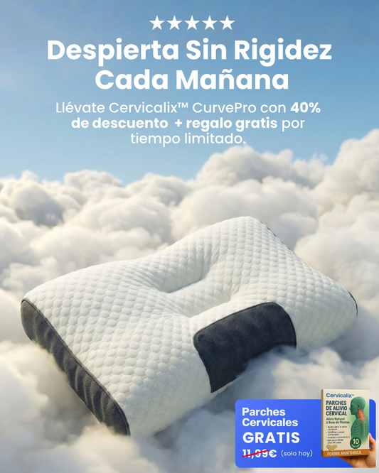 Almohada Cervicalix™ - Empieza el día sin esa rigidez que lo estropea todo.