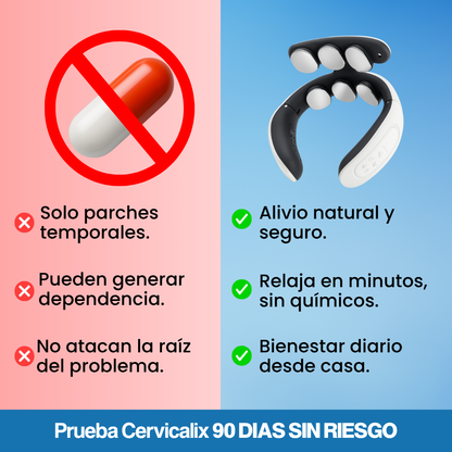 Masajeador Cervicalix Pro 2.0™ + Almohada Quiropráctica + Parches (GRATIS)